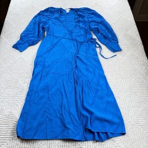 h&m blue wrap dress Swallowtail Wrap Dress – Purusha People